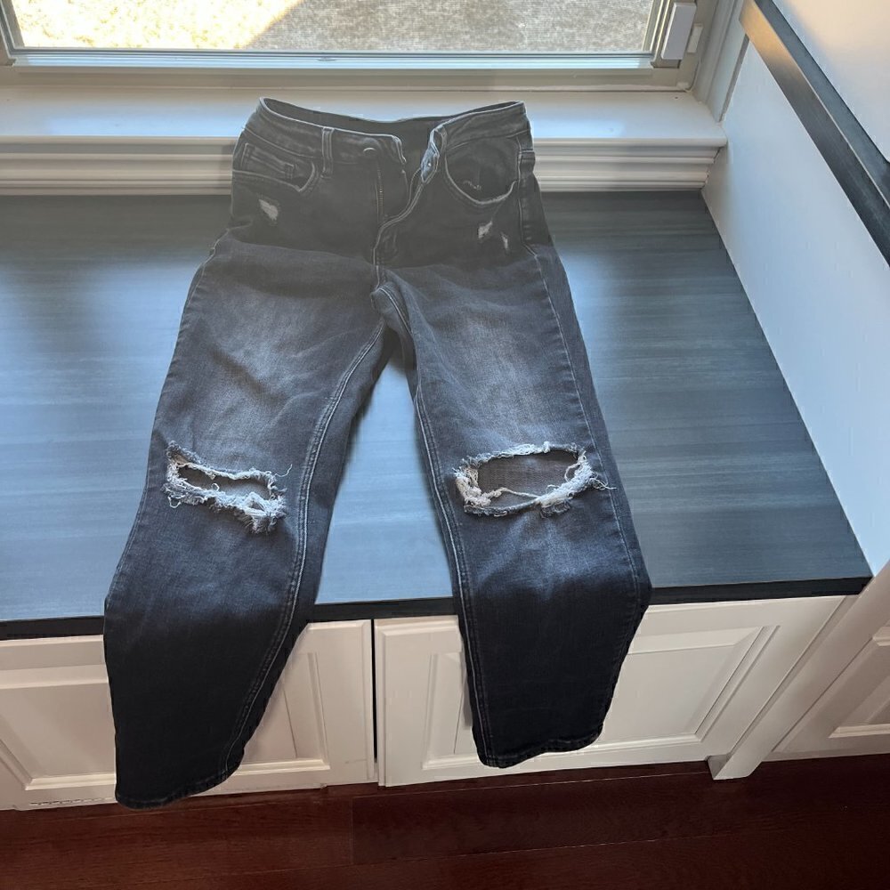 Vervet Black Deconstructed Mom Jeans Size 25 - Picture 3 of 3